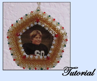 Picture Frame Christmas Ornament Pattern - PDF