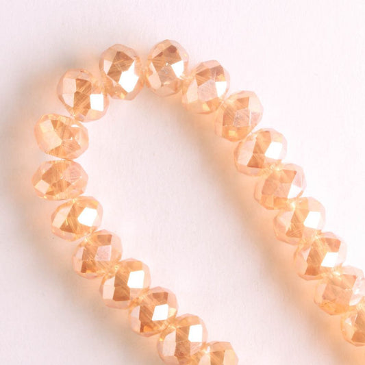 Chinese Crystal Rondelles - 8" strand