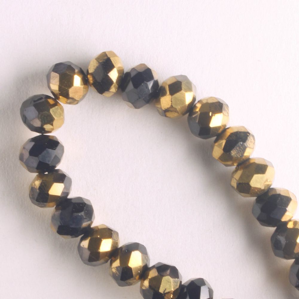Chinese Crystal Rondelles - 8" strand