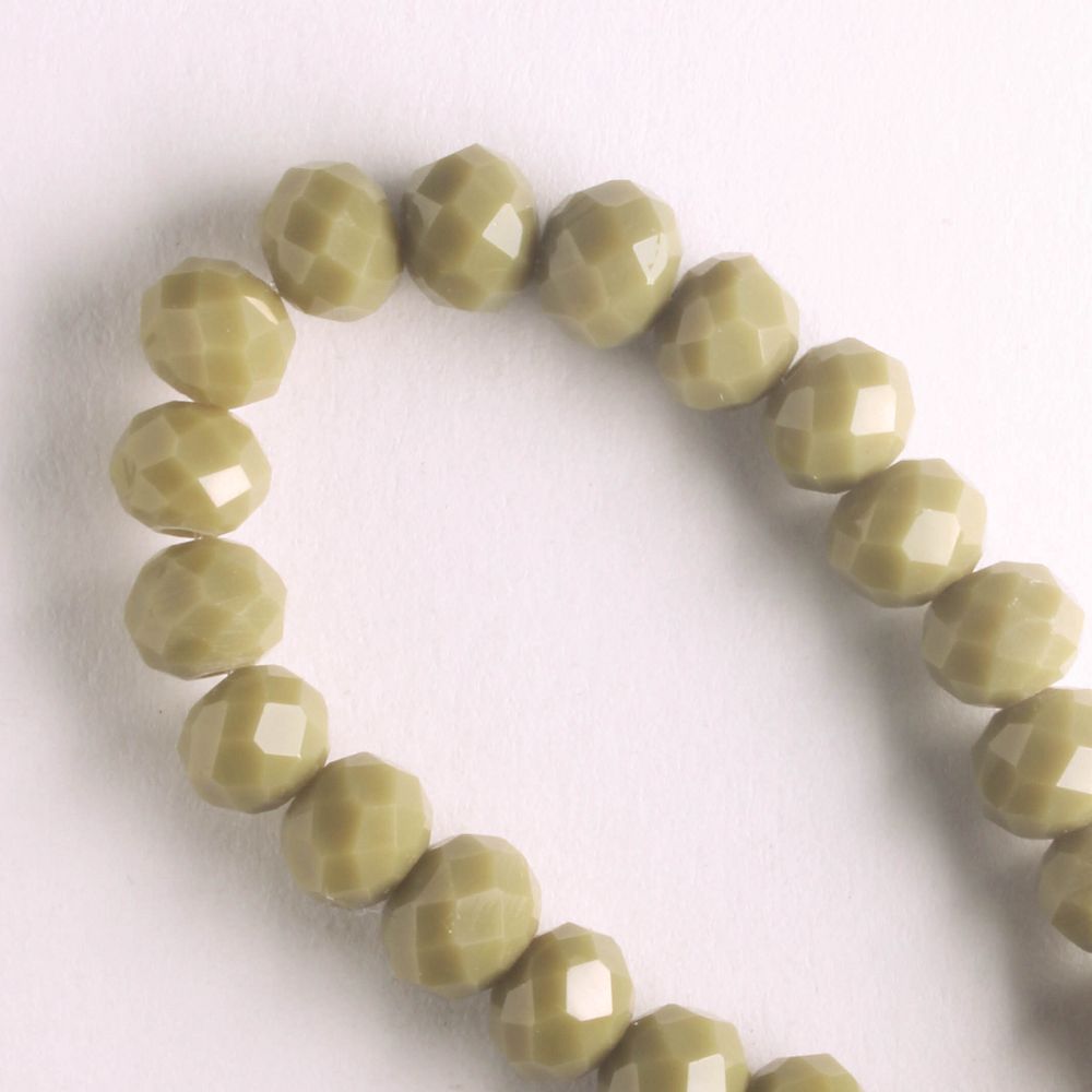 Chinese Crystal Rondelles - 8" strand