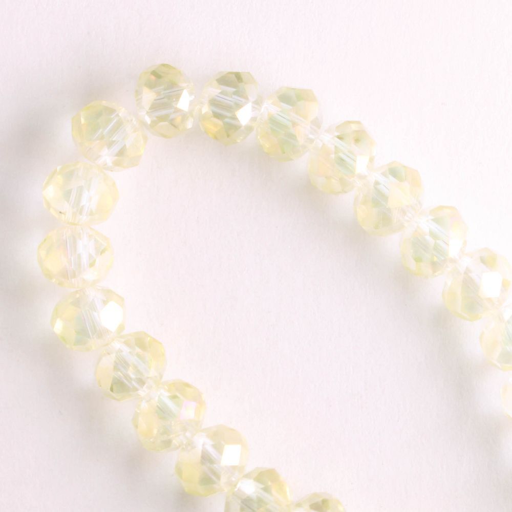 Chinese Crystal Rondelles - 8" strand