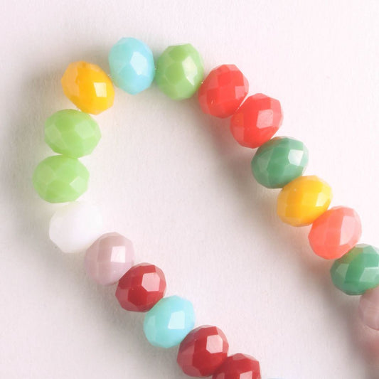 Chinese Crystal Rondelles - 8" strand