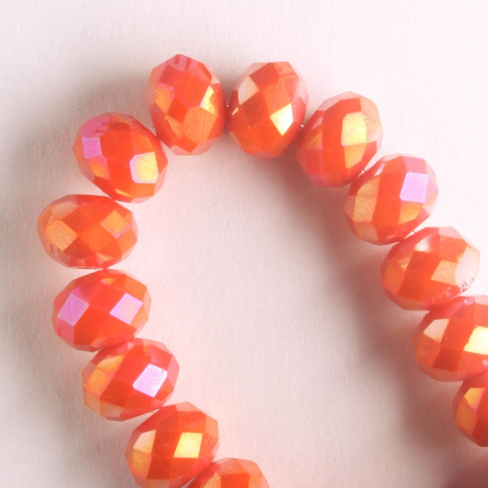 Chinese Crystal Rondelles - 8" strand