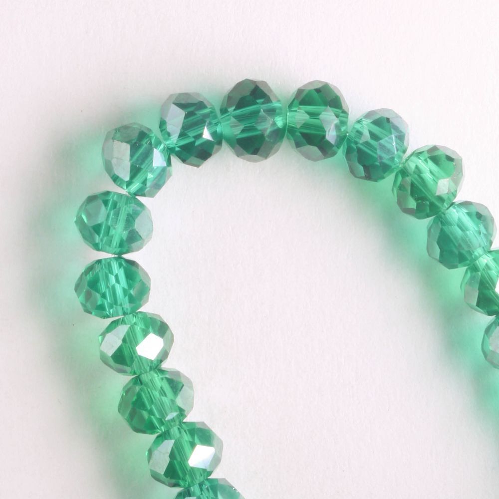 Chinese Crystal Rondelles - 8" strand