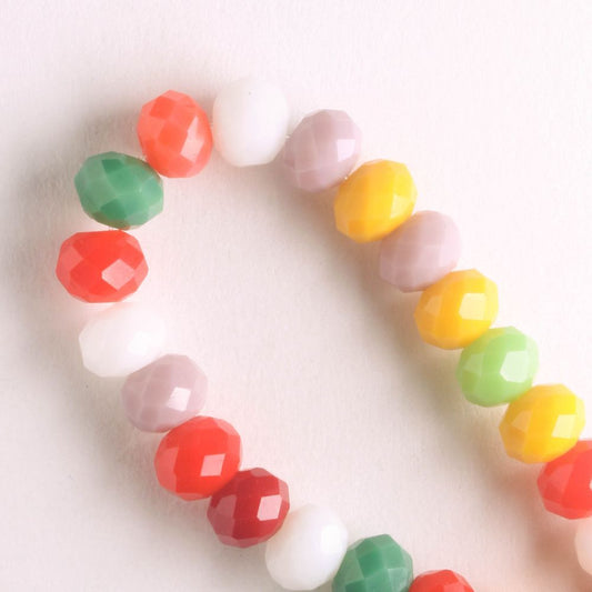 Chinese Crystal Rondelles - 8" strand