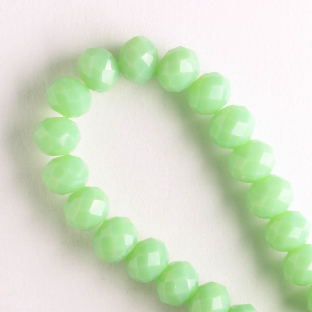 Chinese Crystal Rondelles - 8" strand