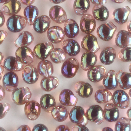 Fringe Bead Transparent Rainbow Light Amethyst - 10 grams