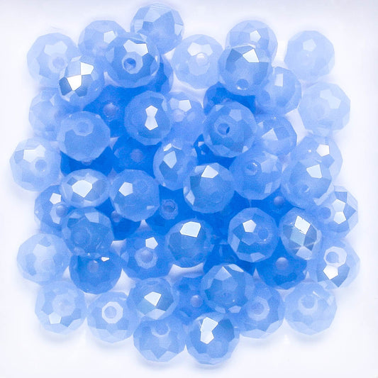6x8mm Rondelle Light Blue - 25 beads