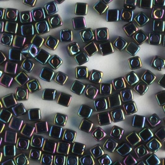 1.8mm Cube Metallic Rainbow Emerald - 10 grams