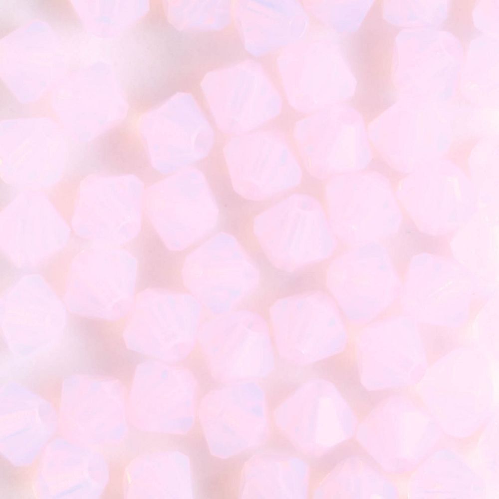 4mm Bicone Rose Opal - 48 beads