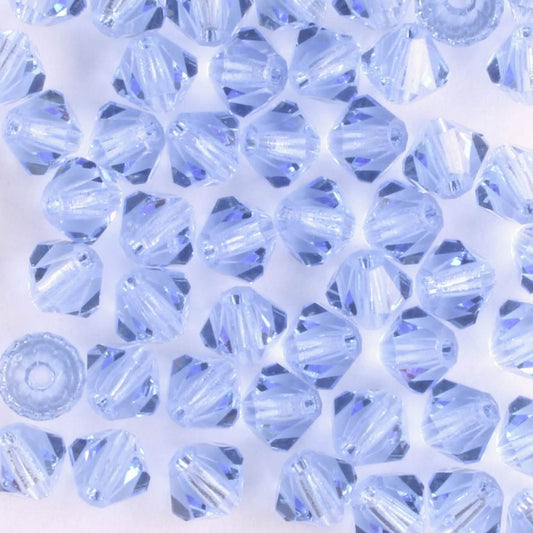 4mm Bicone Light Sapphire - 48 beads
