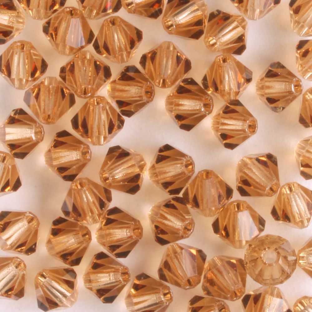 4mm Bicone Light Colorado Topaz - 48 beads