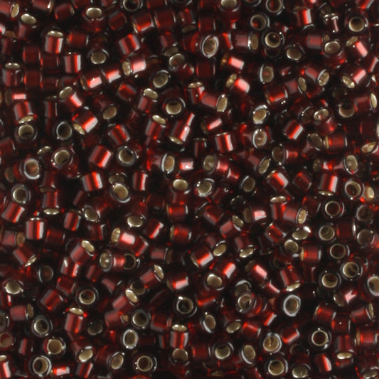 DB1685 Silver Lined Dark Garnet Red