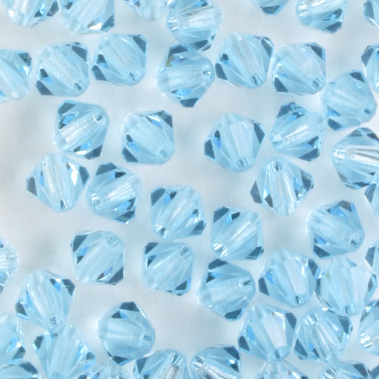 4mm Bicone Aqua - 48 beads