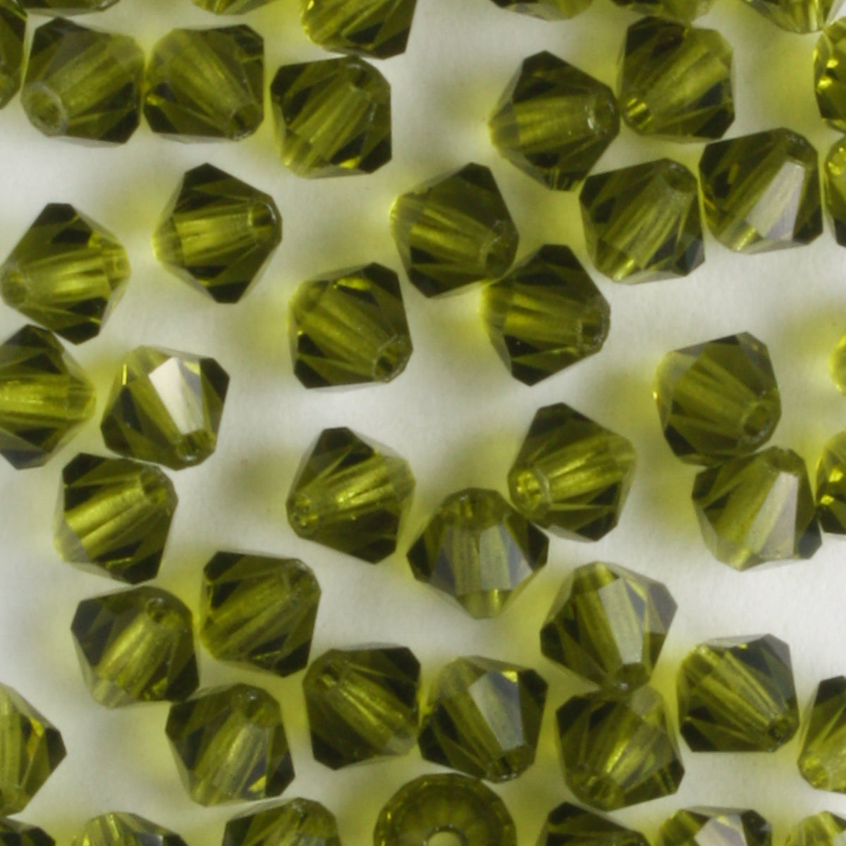 4mm Bicone Olivine - 48 beads