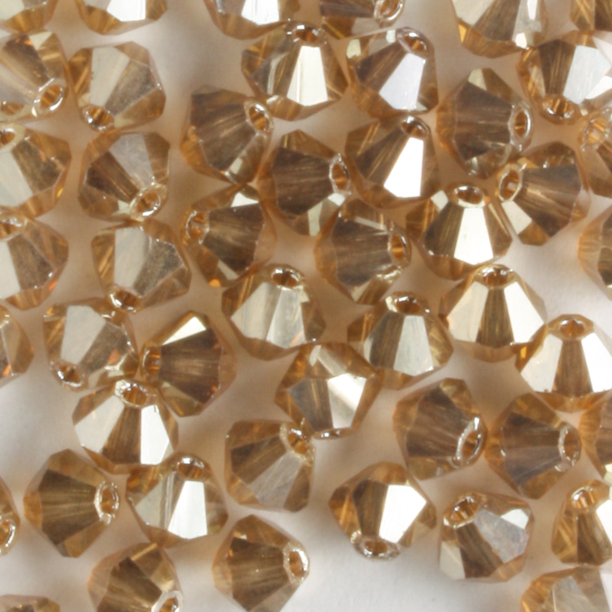 4mm Bicone Crystal Golden Flare - 48 beads