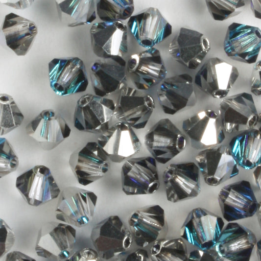 4mm Bicone Crystal Bermuda Blue - 48 beads