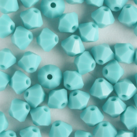 4mm Bicone Turquoise - 48 beads