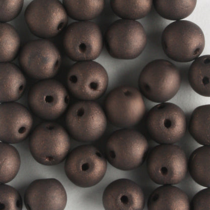 Rounduo Jet Matte Bronze - 50 beads