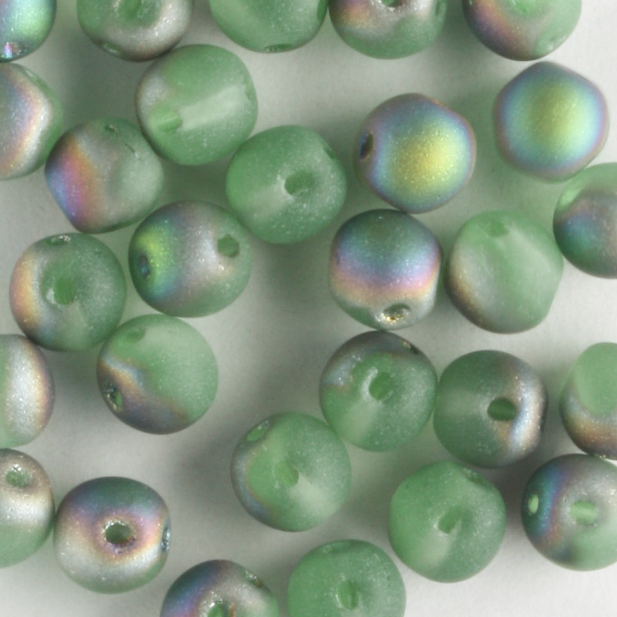 Rounduo Peridot Vitril Matte - 50 beads