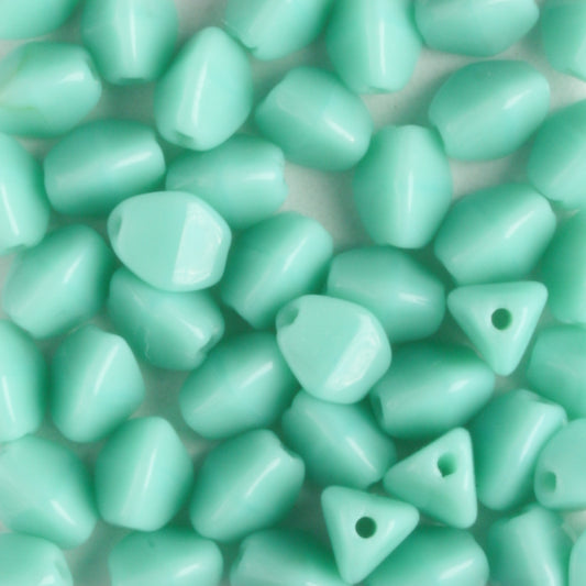Pinch Bead Opaque Turquoise - 100 beads