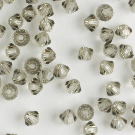 3mm Bicone Black Diamond - 48 beads