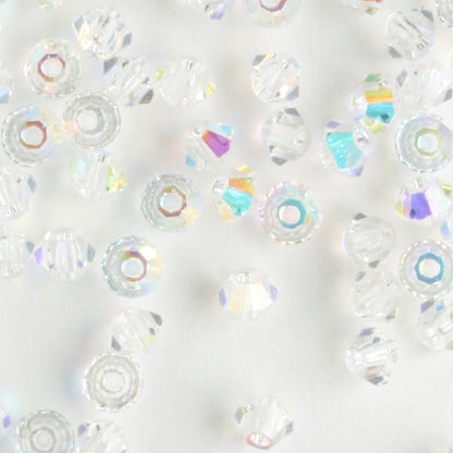 3mm Bicone Crystal AB - 48 beads