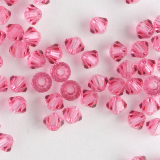 3mm Bicone Rose - 48 beads