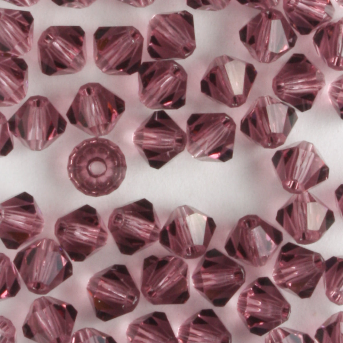 4mm Bicone Amethyst - 48 beads