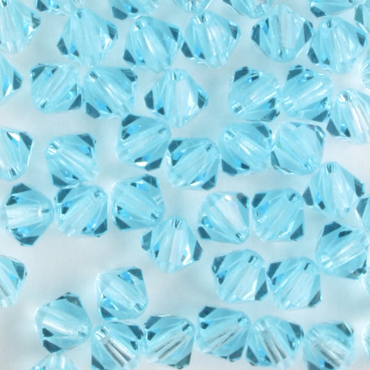 4mm Bicone Aqua Bohemica - 48 beads