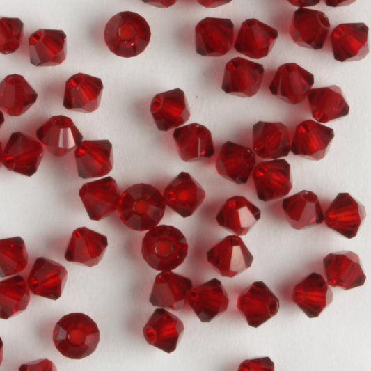 3mm Bicone Siam - 48 beads