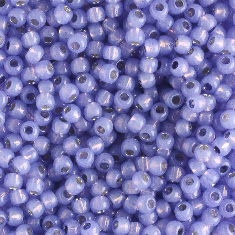 11/0 Silver Lined Milky Sapphire - 10 grams