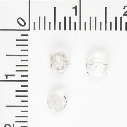 4mm Cut Glass Clear - 100 beads