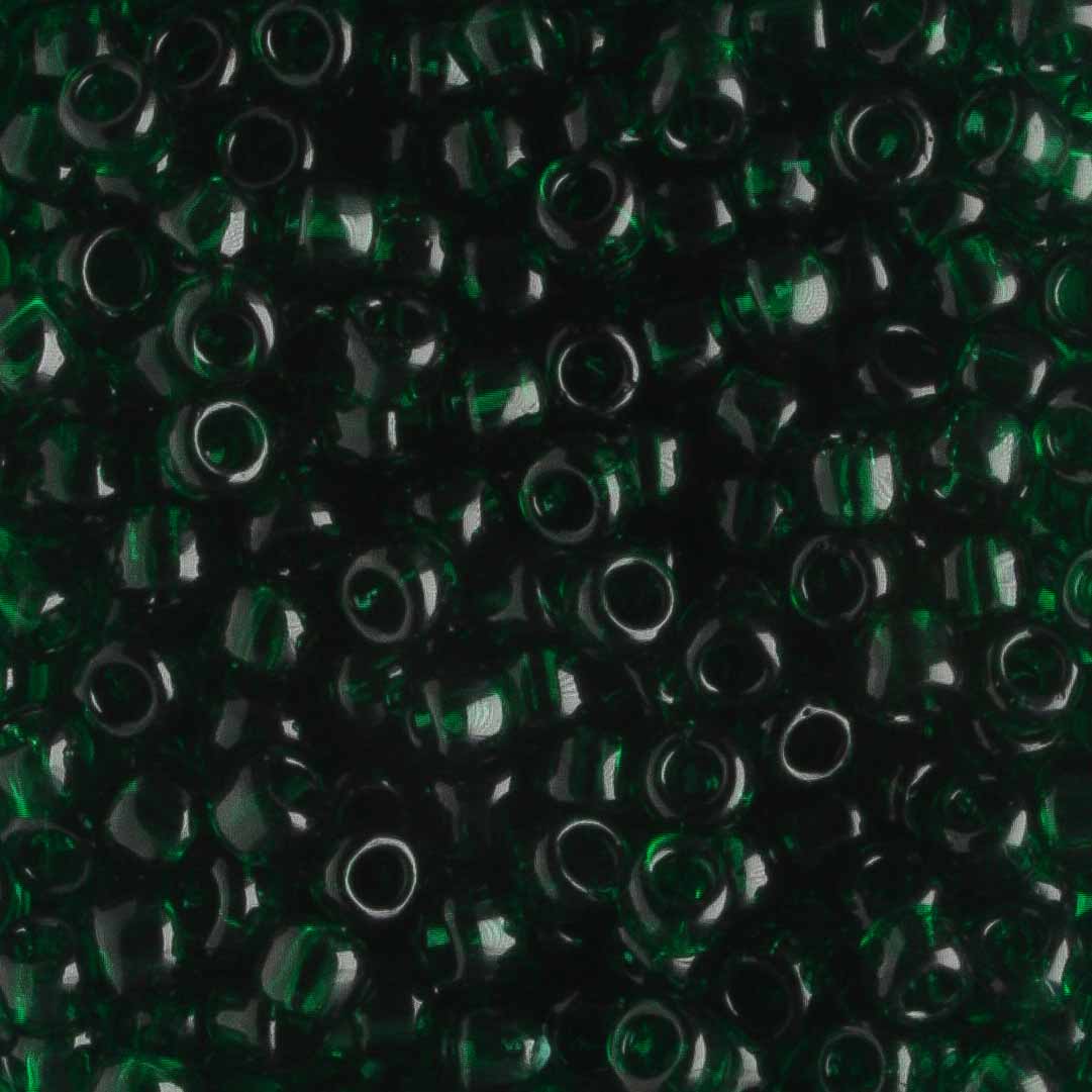 8/0 Transparent Green Emerald - 10 grams