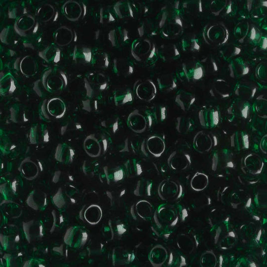 8/0 Transparent Green Emerald - 10 grams