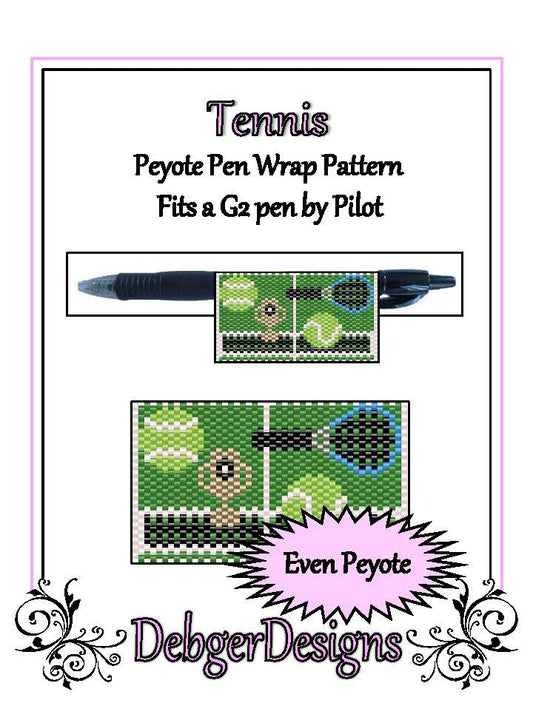 Tennis Pen Wrap Pattern - PDF