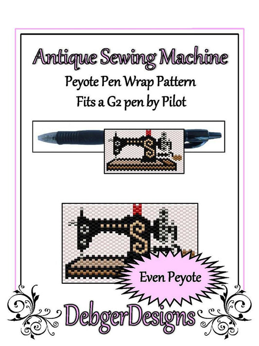 Antique Sewing Machine Pen Wrap - PDF
