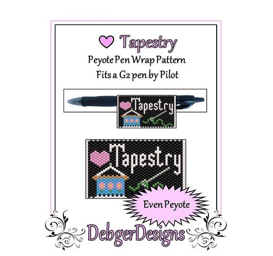 Love Tapestry Pen Wrap Pattern - PDF