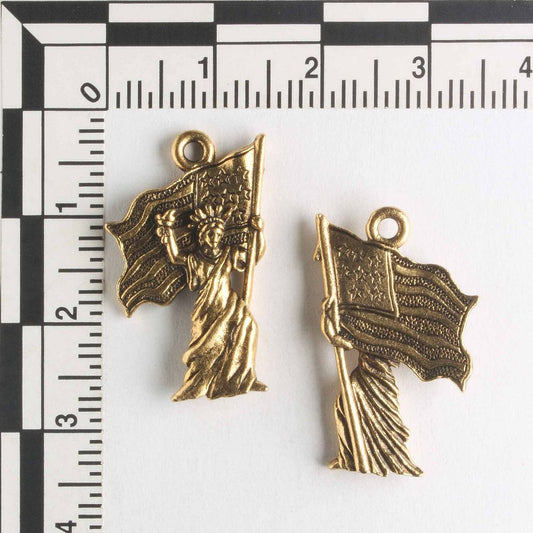 Charm - Flag Statue of Liberty