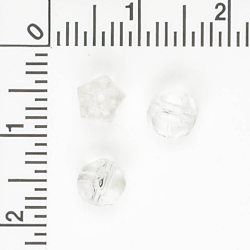 5mm Cut Glass Clear - 100 beads