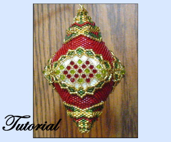 Diamond Ribbon Sparkler Ornament Pattern - PDF