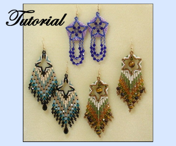 Dimensional Earrings Set Pattern - PDF