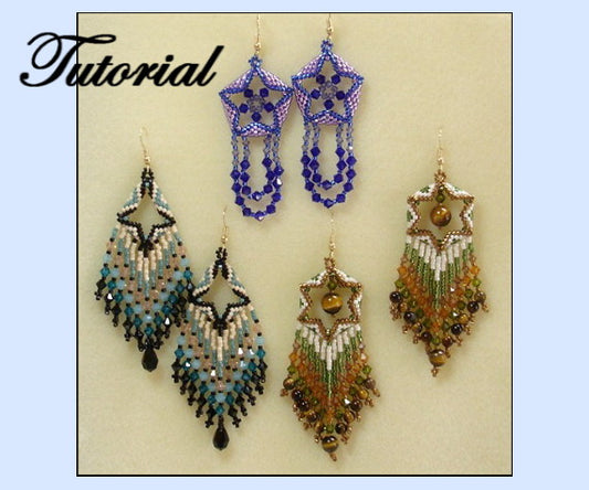 Dimensional Earrings Set Pattern - PDF