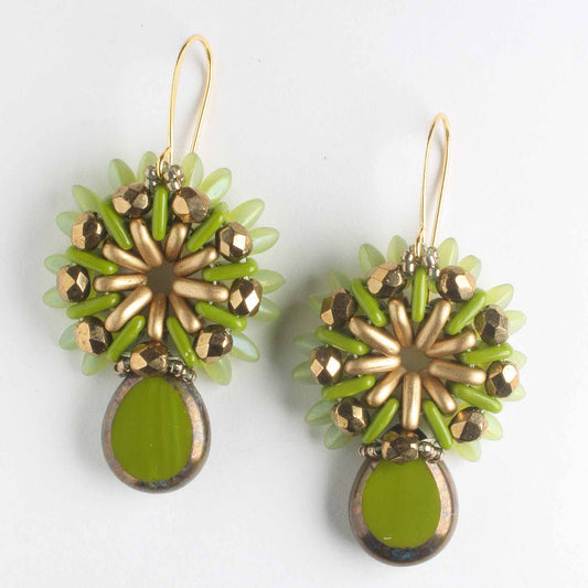 Sunray Earring Kit - Olive and Bronze