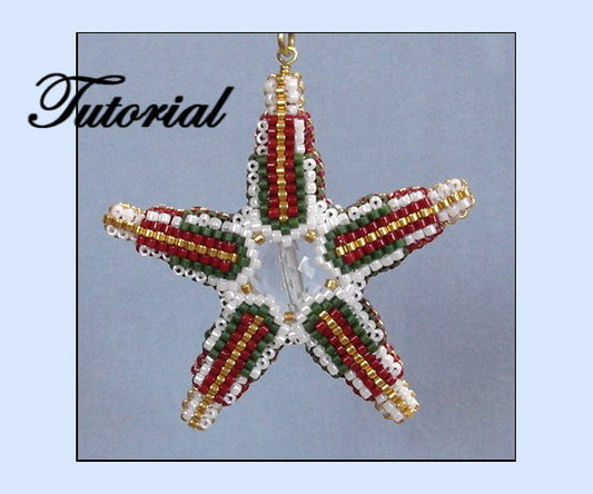 Petite Ribbon Star Ornament Pattern - PDF