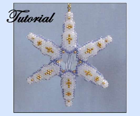 Snowflake Star Ornament Pattern - PDF