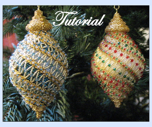 Spiral Ribbon Sparkler Ornament Pattern - PDF