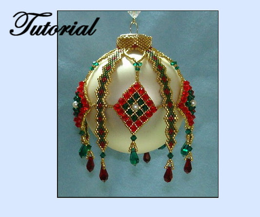 Stained Glass Drape Ornament Pattern - PDF