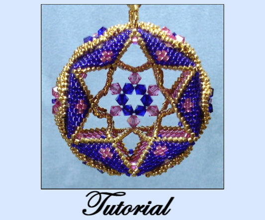 Star within Ornament with Fancy Garland Edge Pattern - PDF
