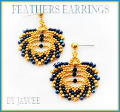 Feathers Earrings Pattern - PDF